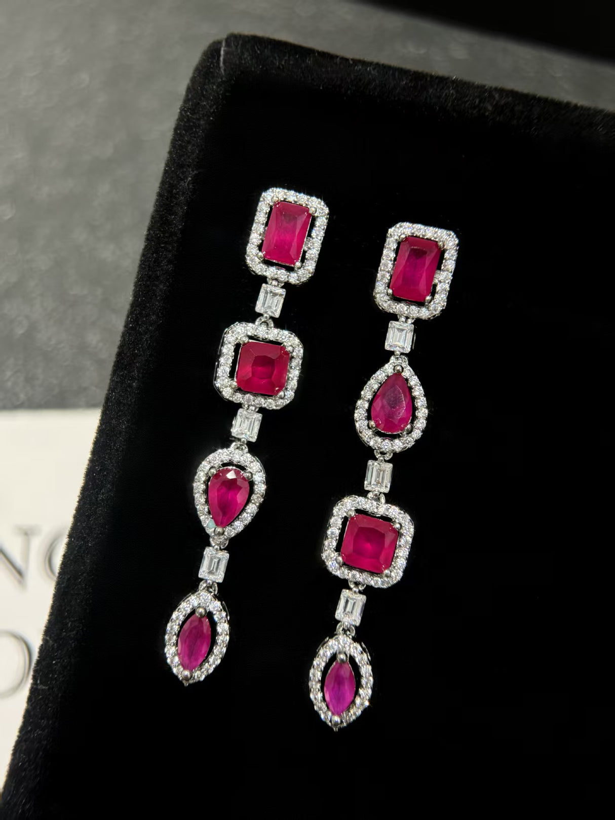 Brilliant Red - Layered Earrings