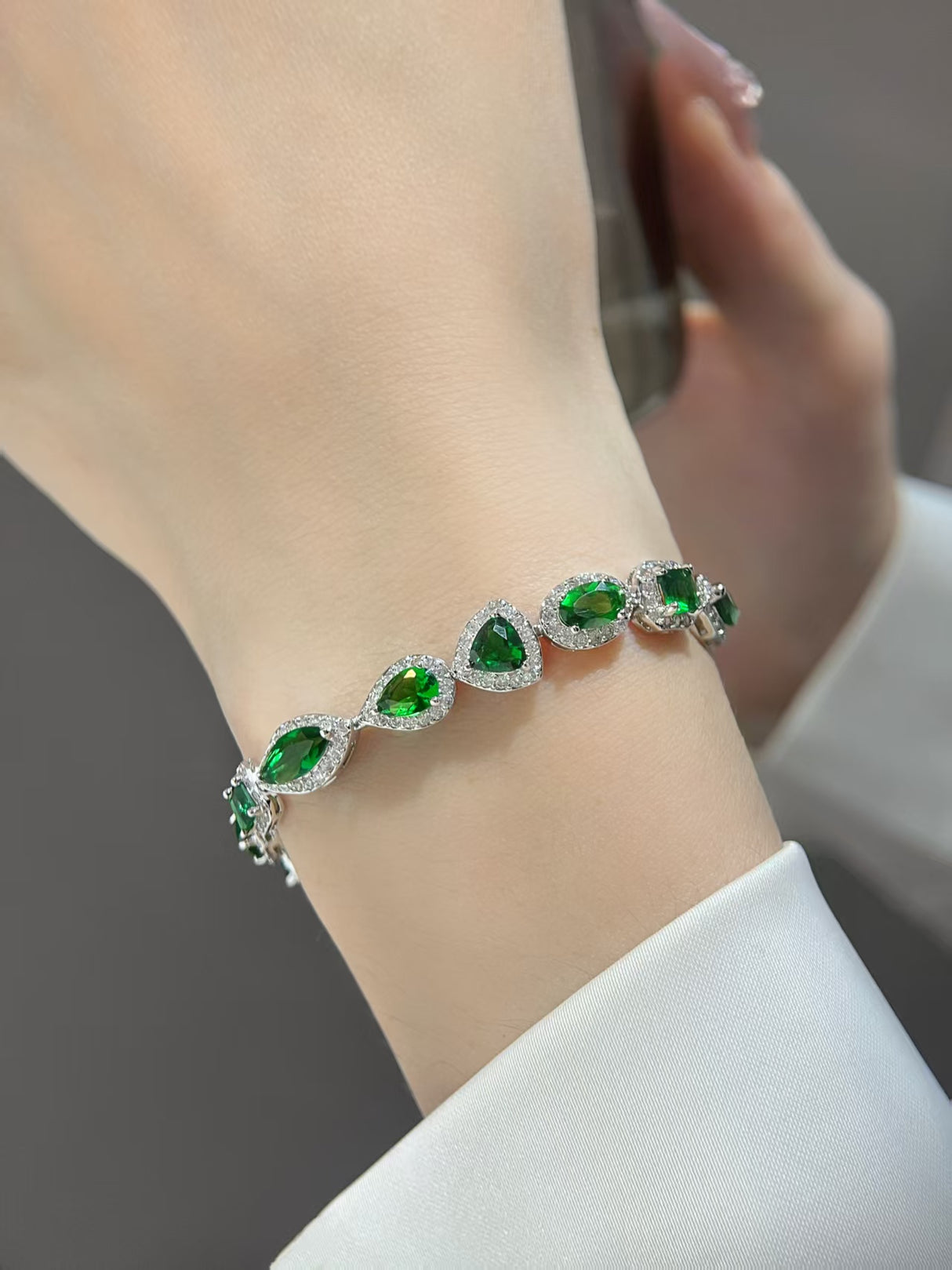 Green Gemstone Bracelet