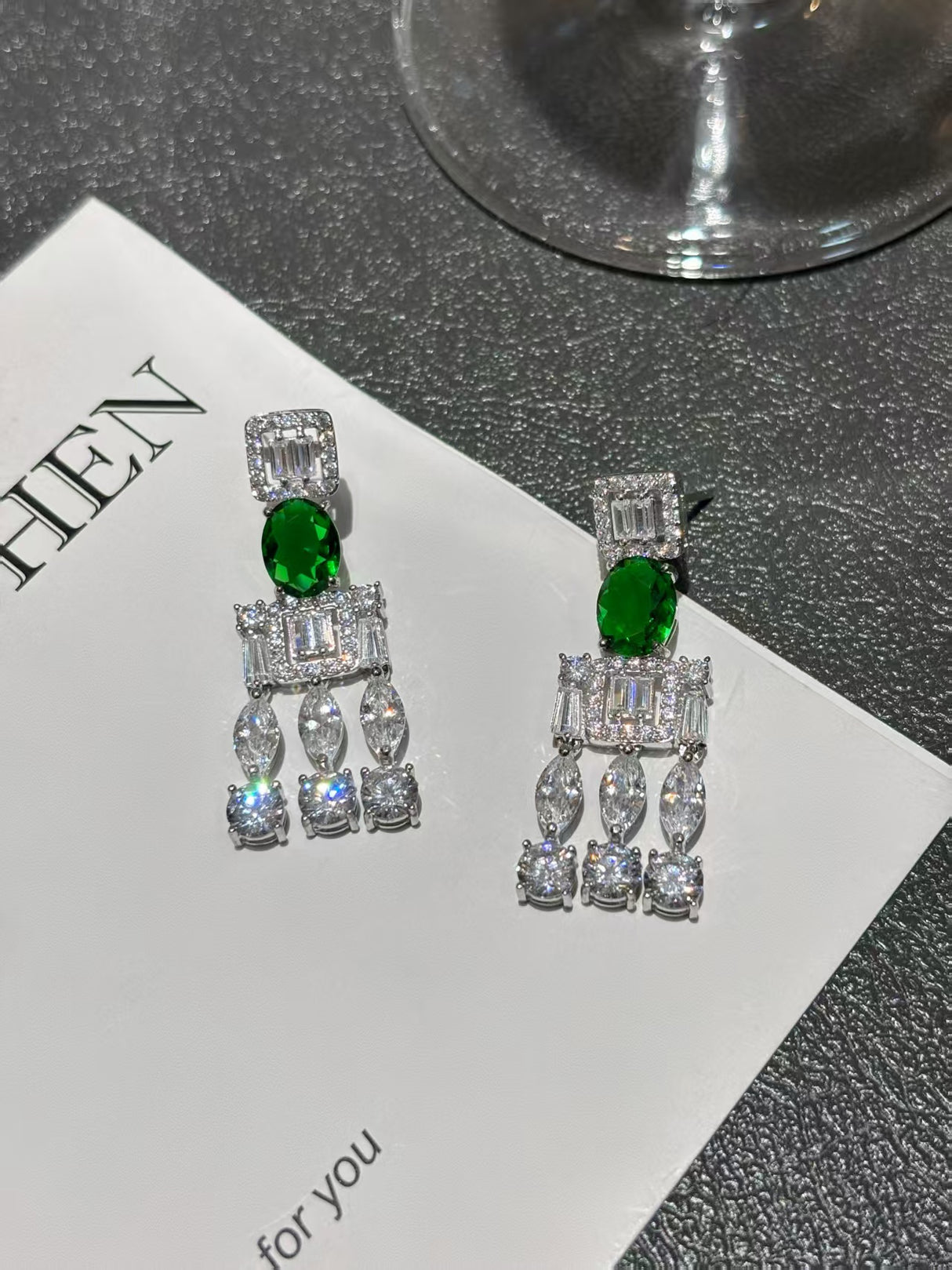 Jade Tassel Earrings