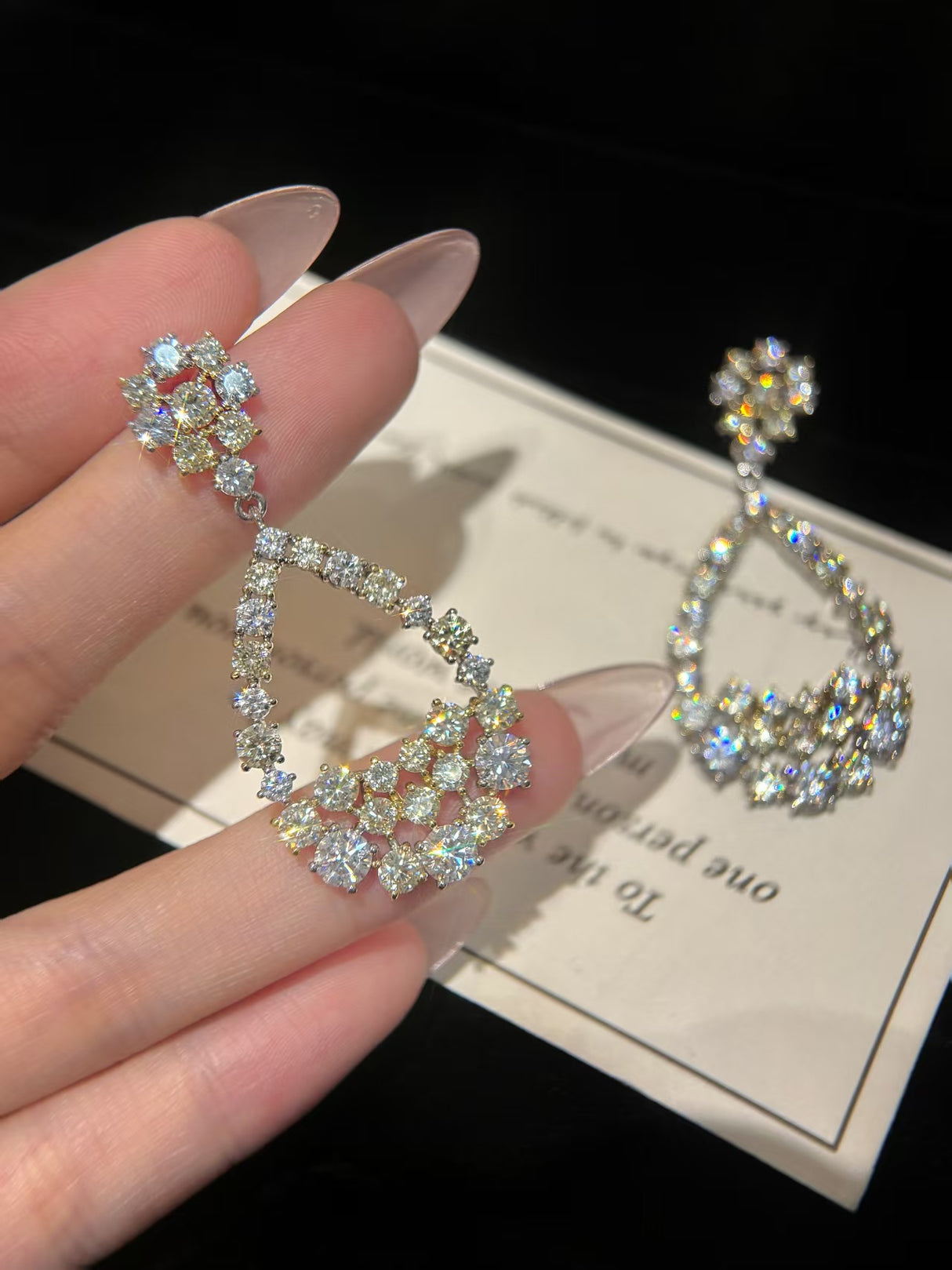 White Cradle Earrings