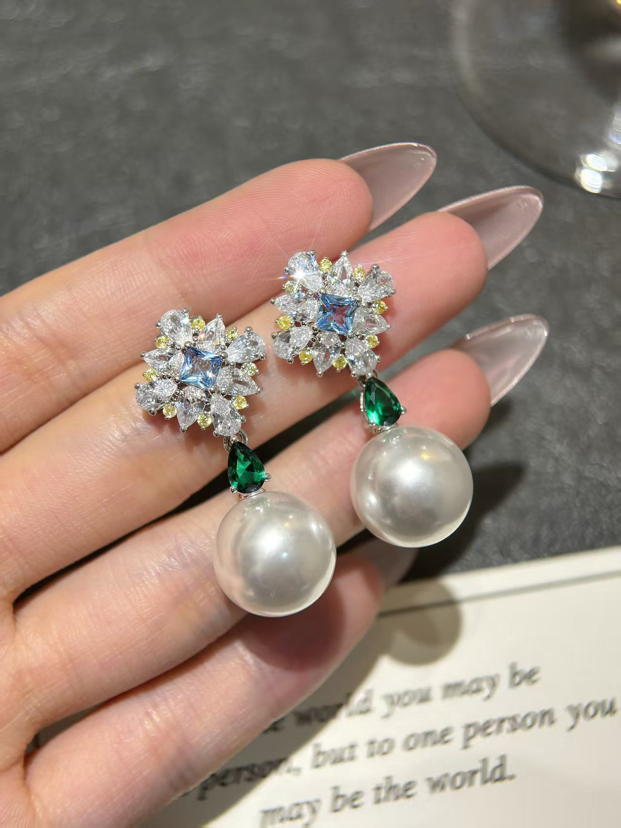 Snowflake Pearl Earrings