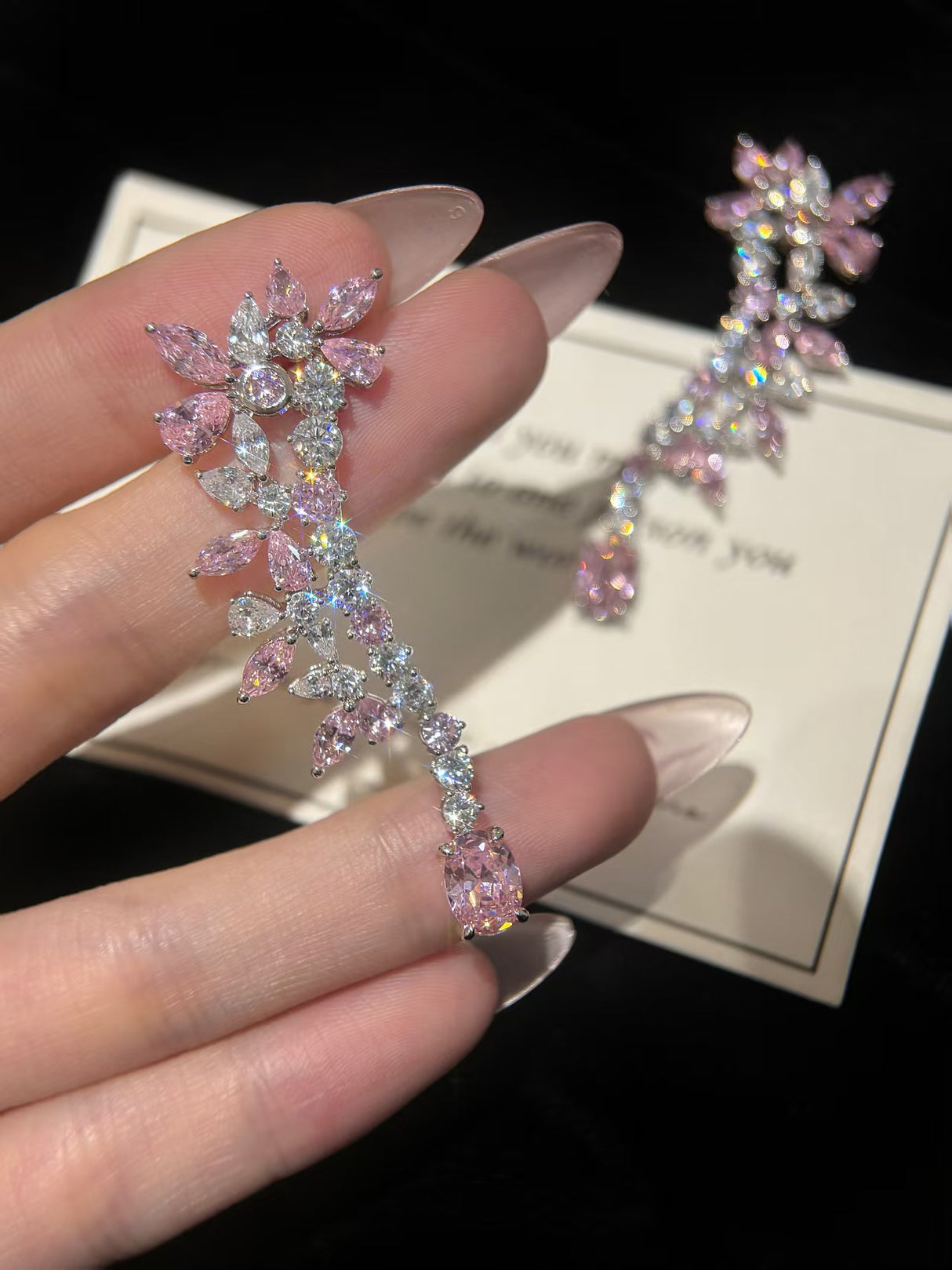 Zirconia Tassel Earrings