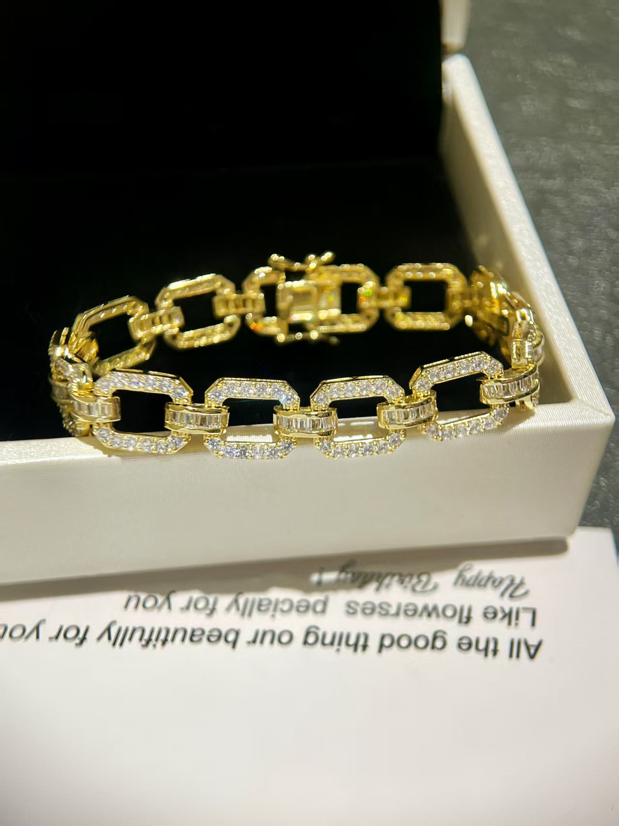 Gold rhinestone bracelet