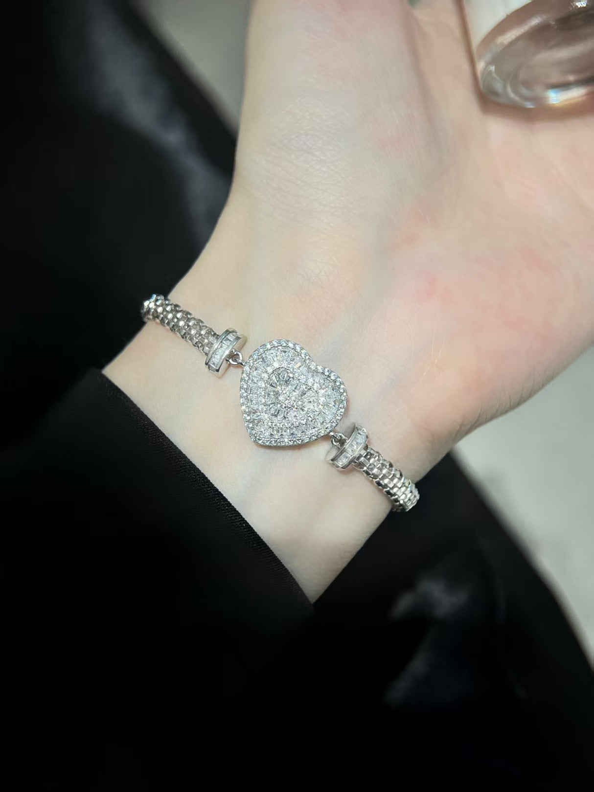 Heart Shaped Lab-Grown Diamond Bracelet