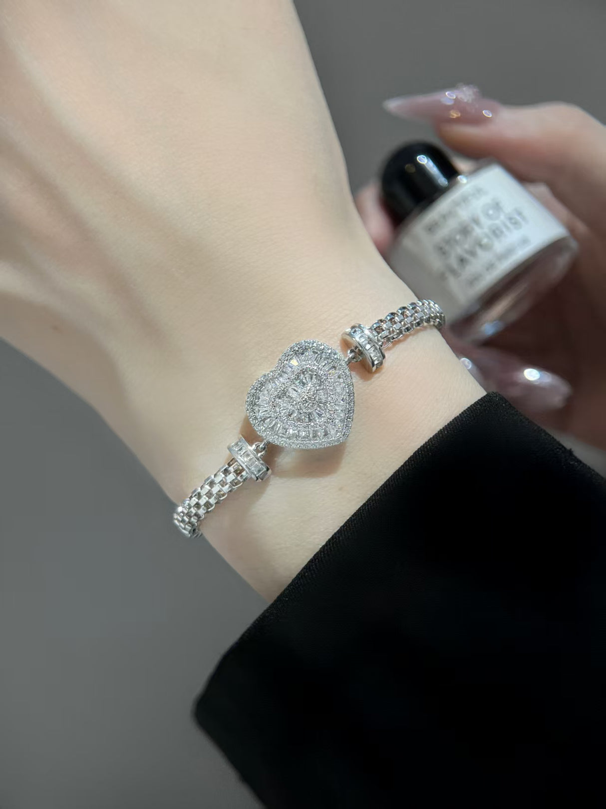 Heart Shaped Lab-Grown Diamond Bracelet