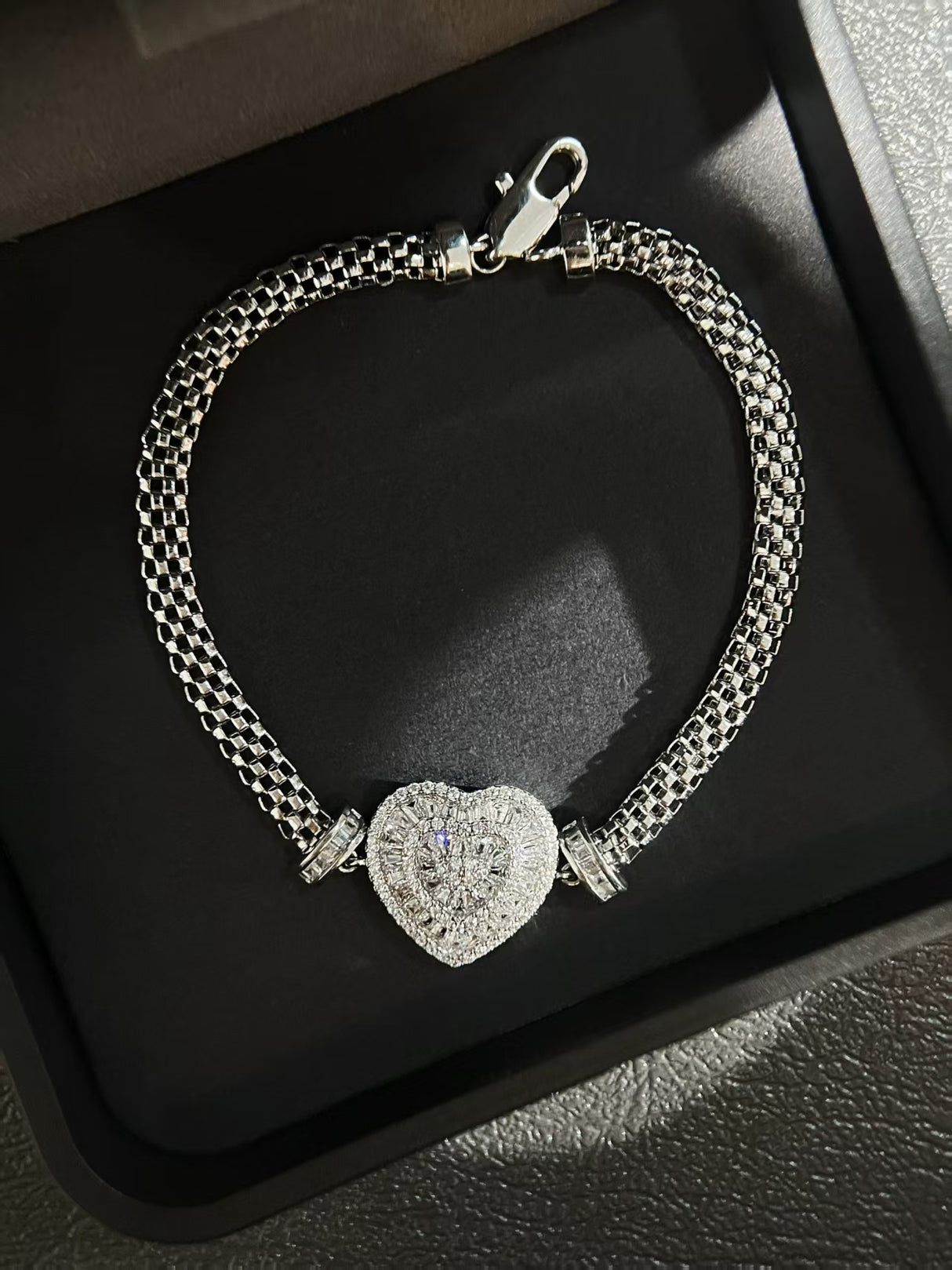 Heart Shaped Lab-Grown Diamond Bracelet