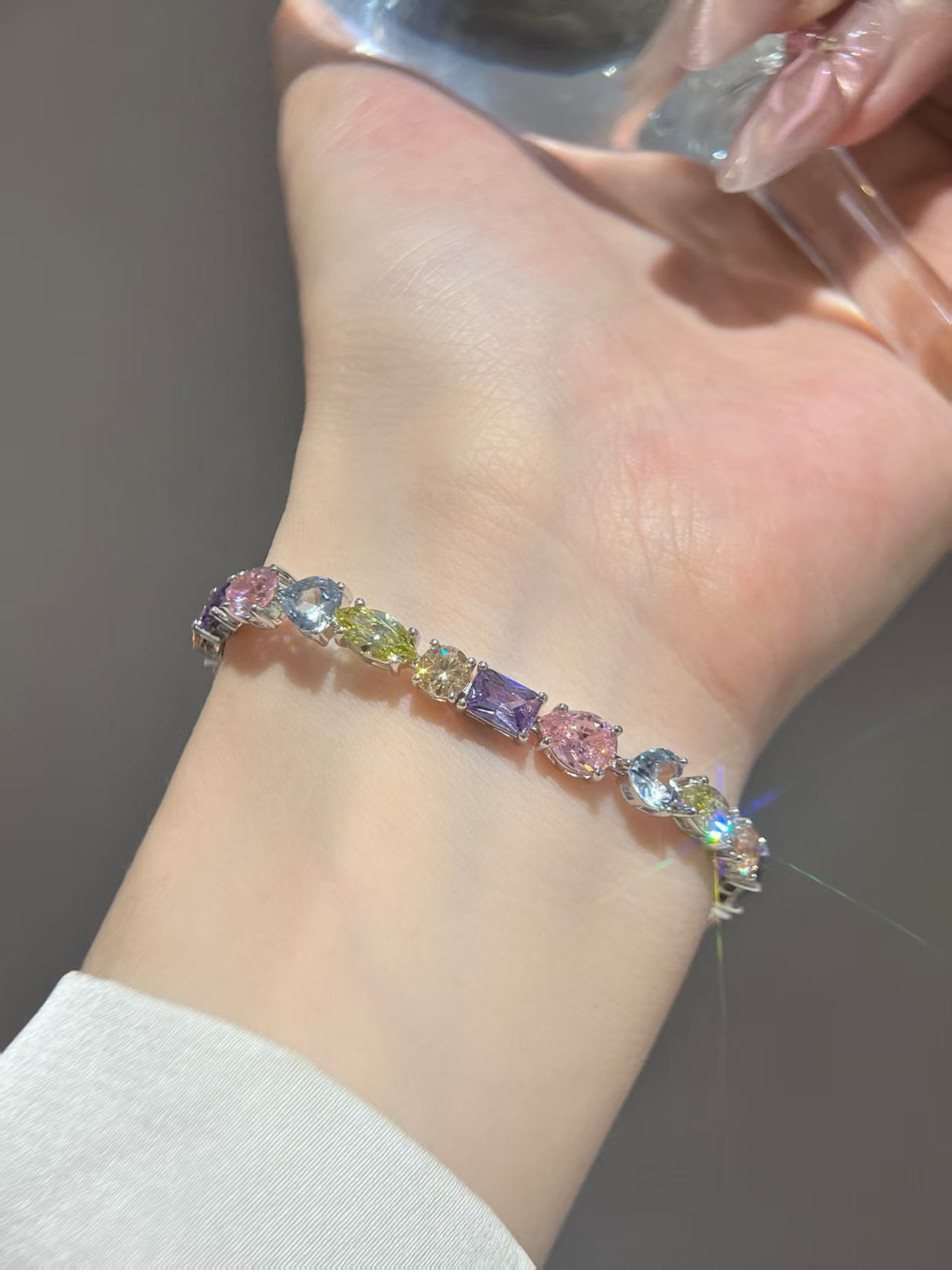 Candy Colored Crystal Bracelet