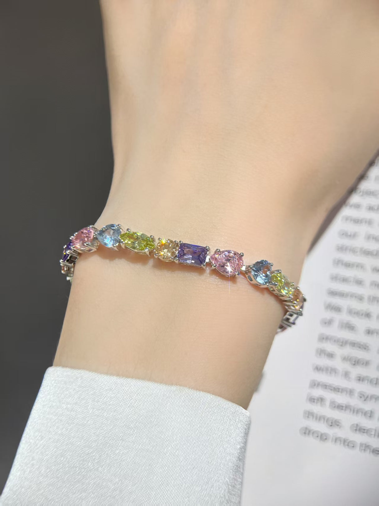 Candy Colored Crystal Bracelet