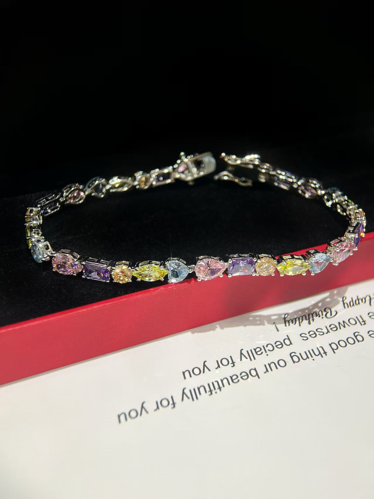 Candy Colored Crystal Bracelet