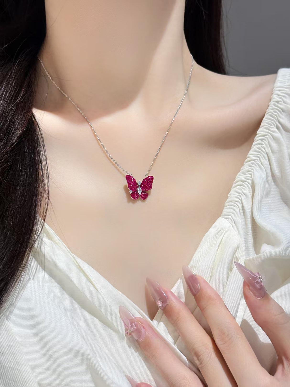 Butterfly Ruby Necklace