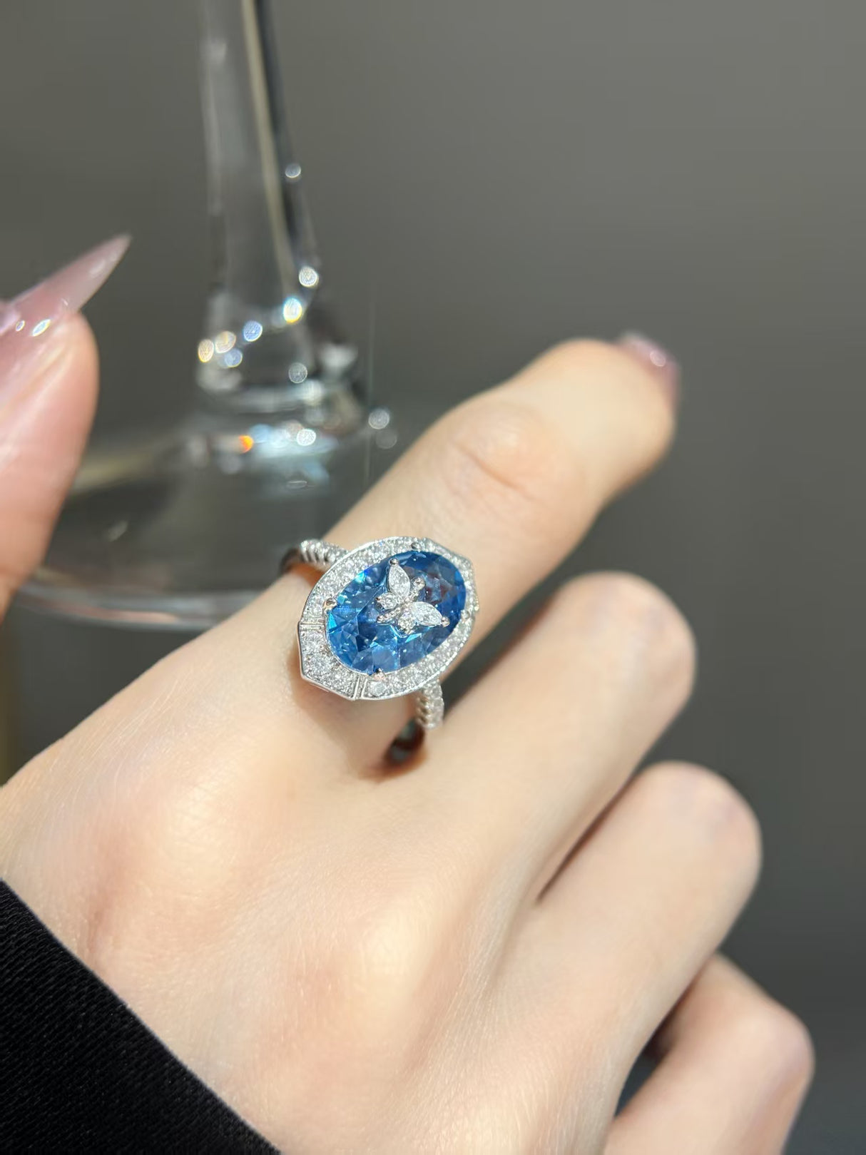 Sea Blue Love Ring