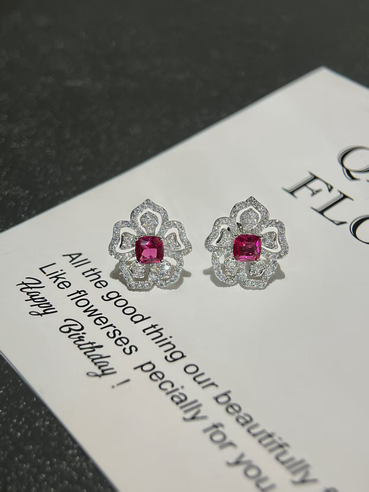 Silver Flower Earrings