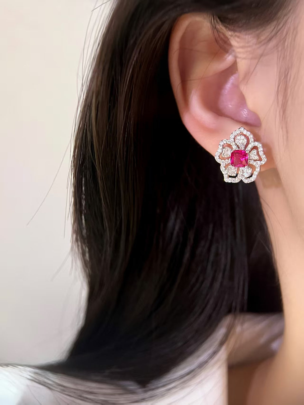 Silver Flower Earrings