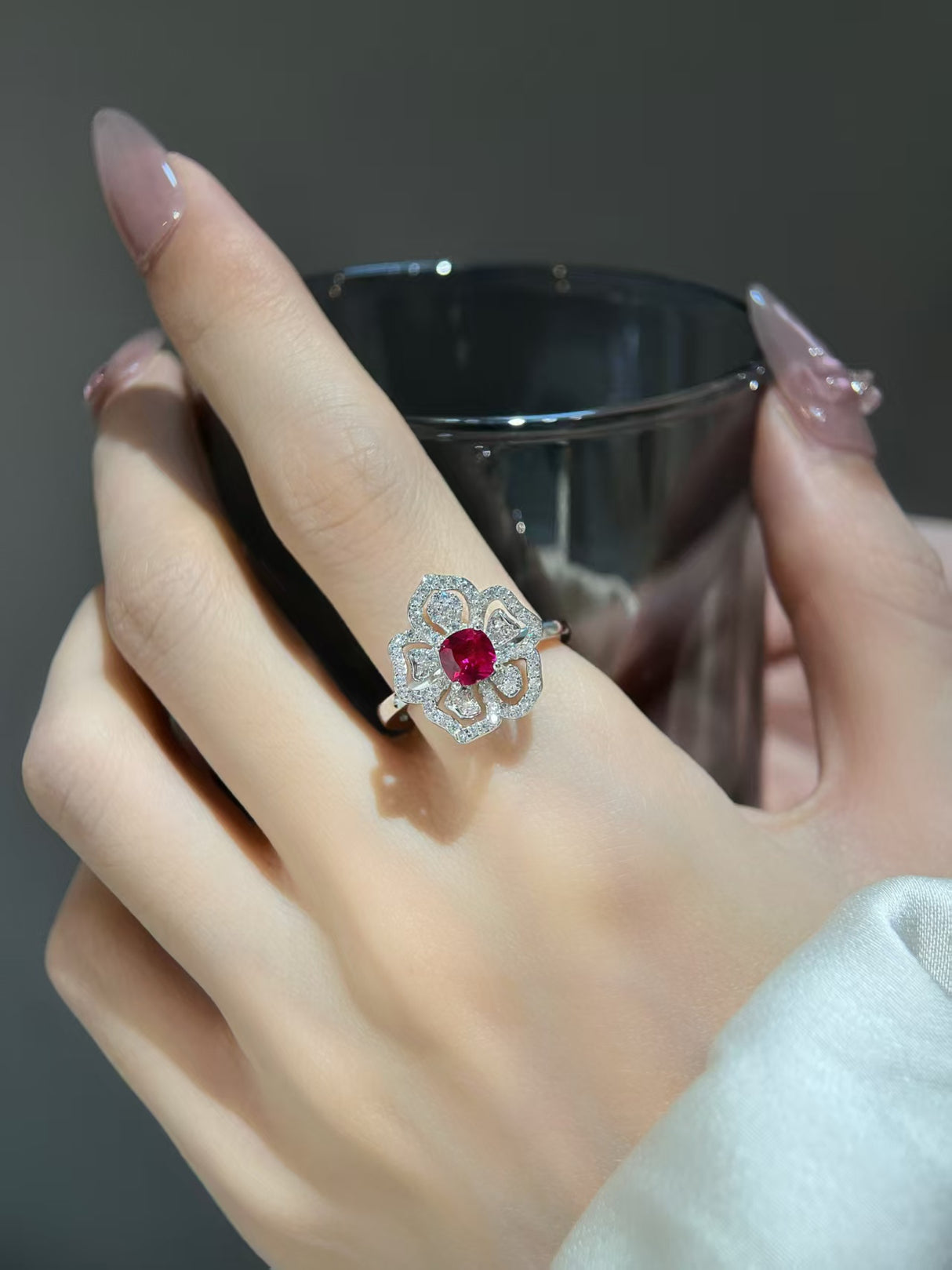 Silver Flower Ring