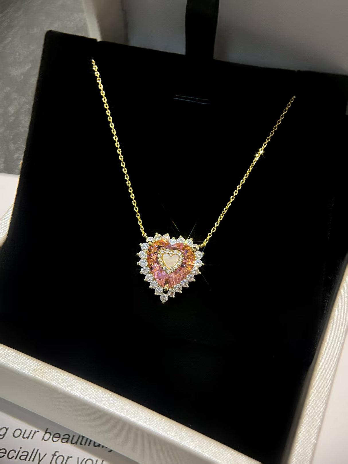Pink Lab-Grown Diamond Necklace