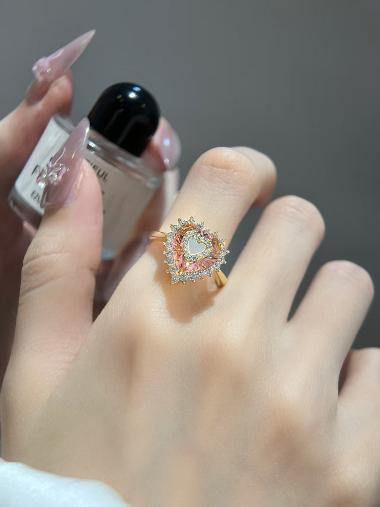 Pink Lab-Grown Diamond Ring