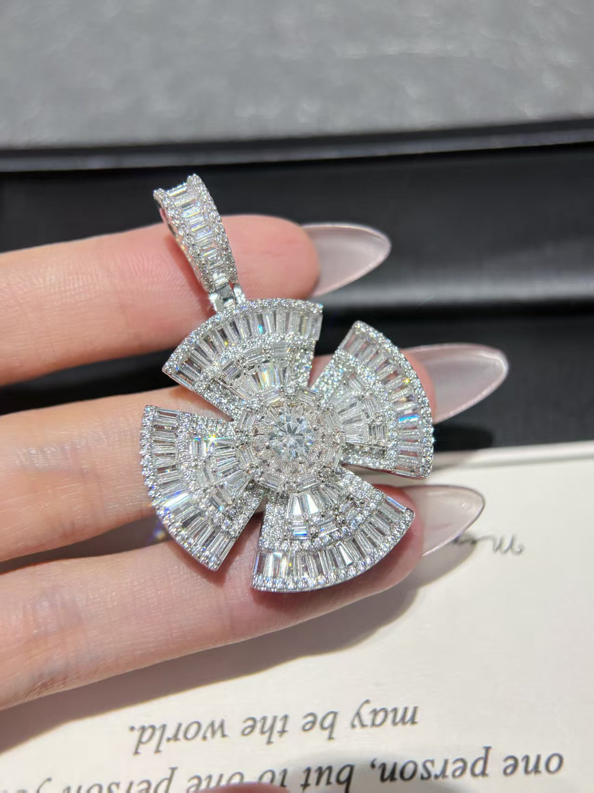 Hip Hop Cross Pendant Square Zirconia