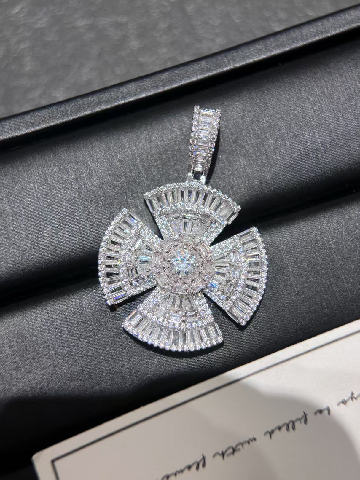 Hip Hop Cross Pendant Square Zirconia