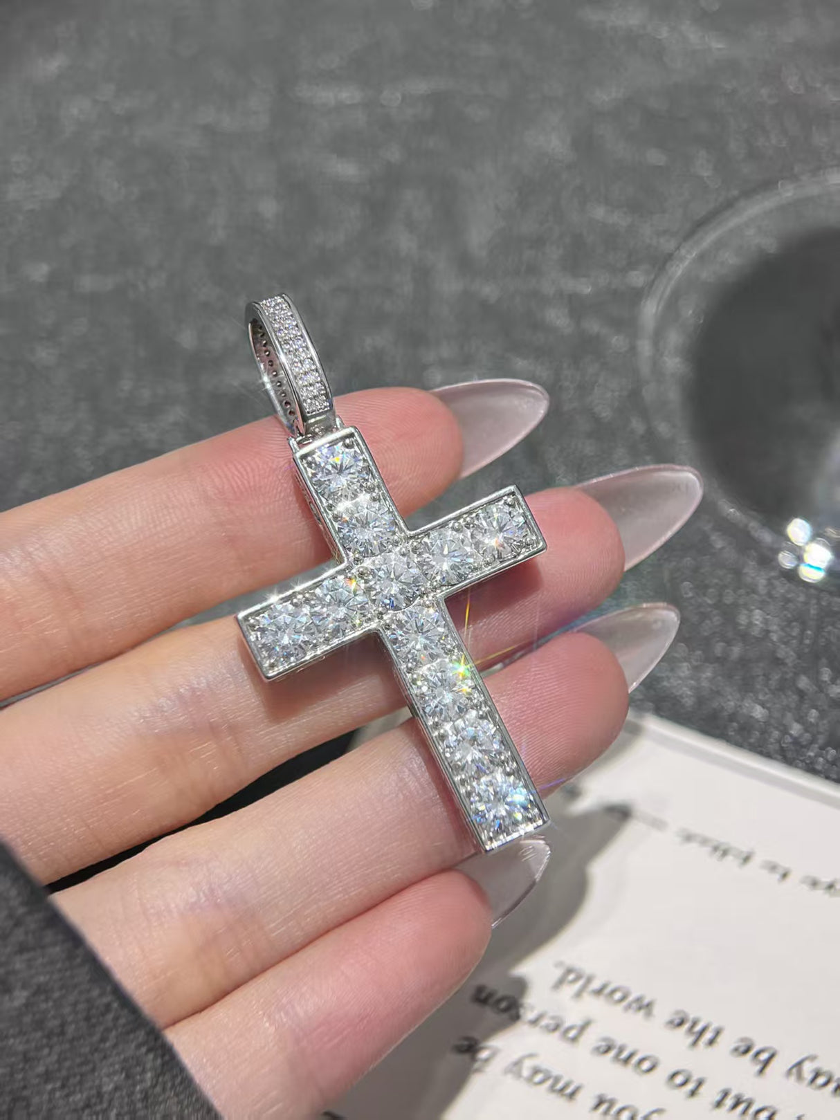 Lab-Grown Diamond Cross Pendant