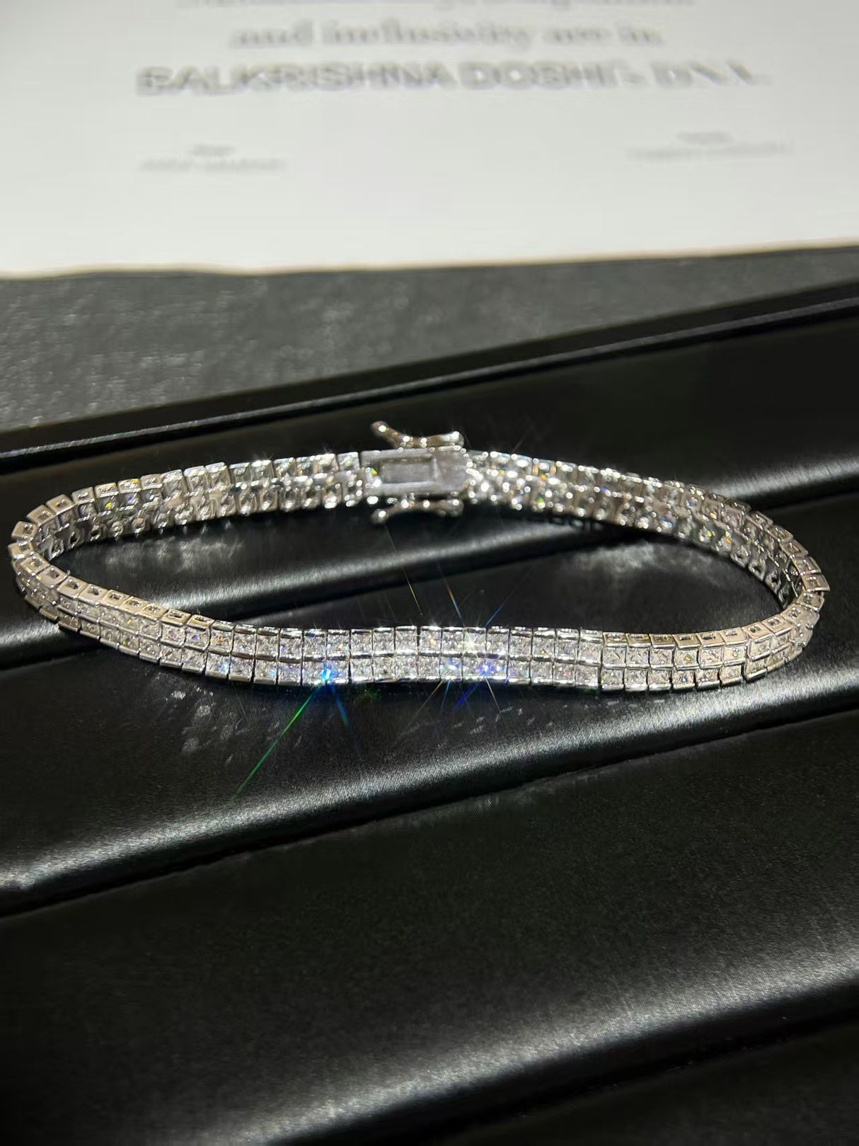 Square Lab-Grown Diamond Aura Bracelet