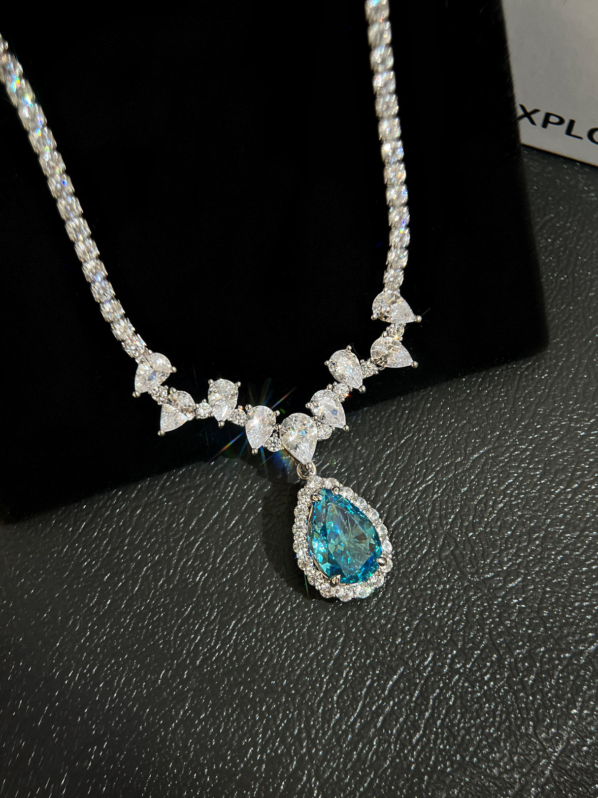 Blue - Lab-Grown Diamond Necklace