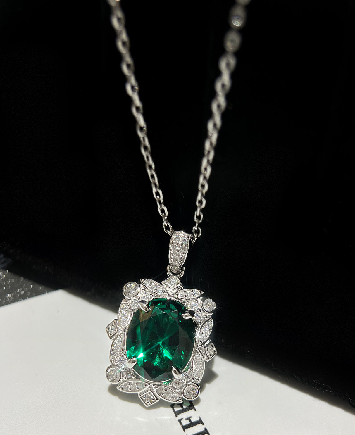 Jade Square Necklace
