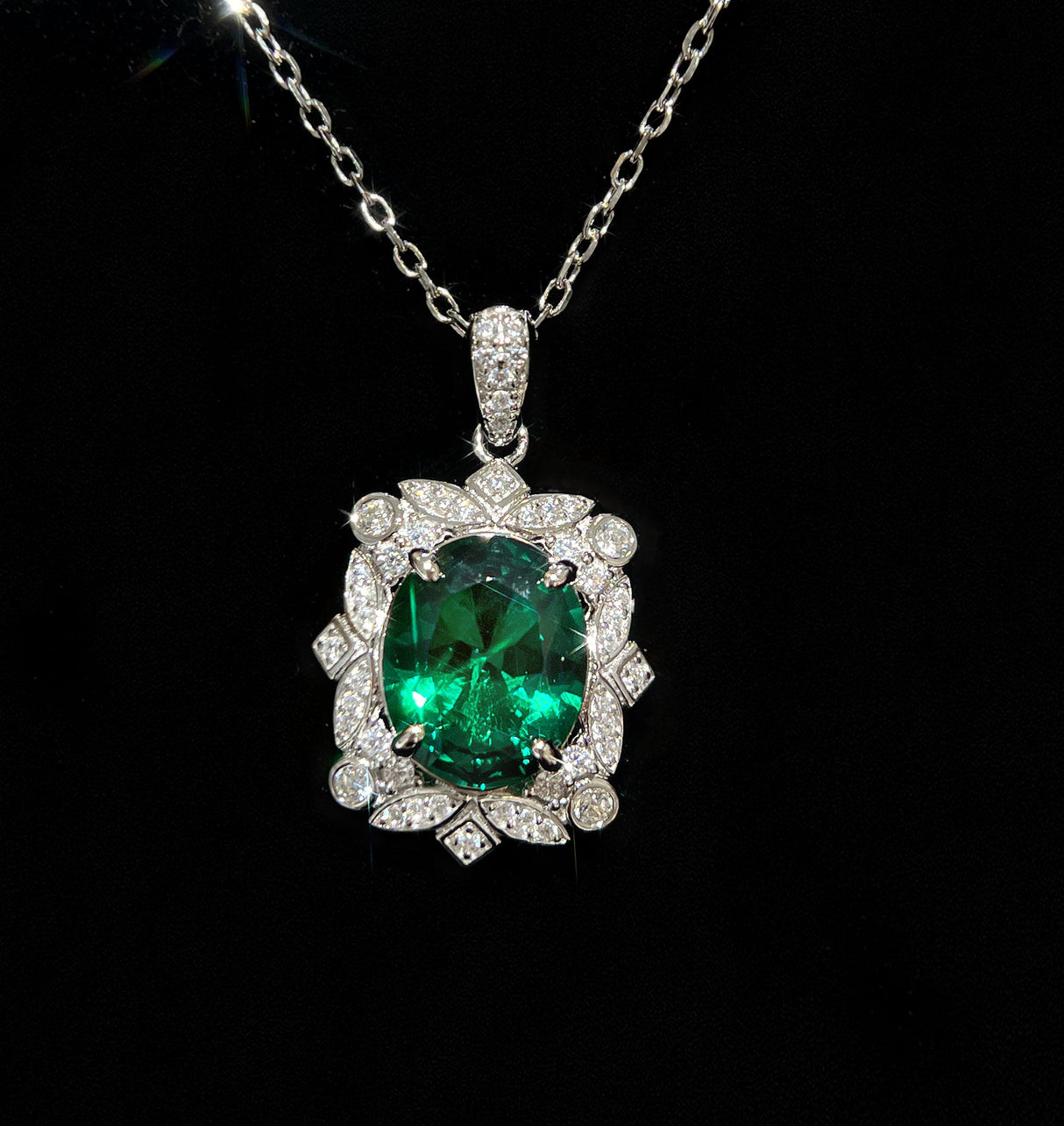 Jade Square Necklace