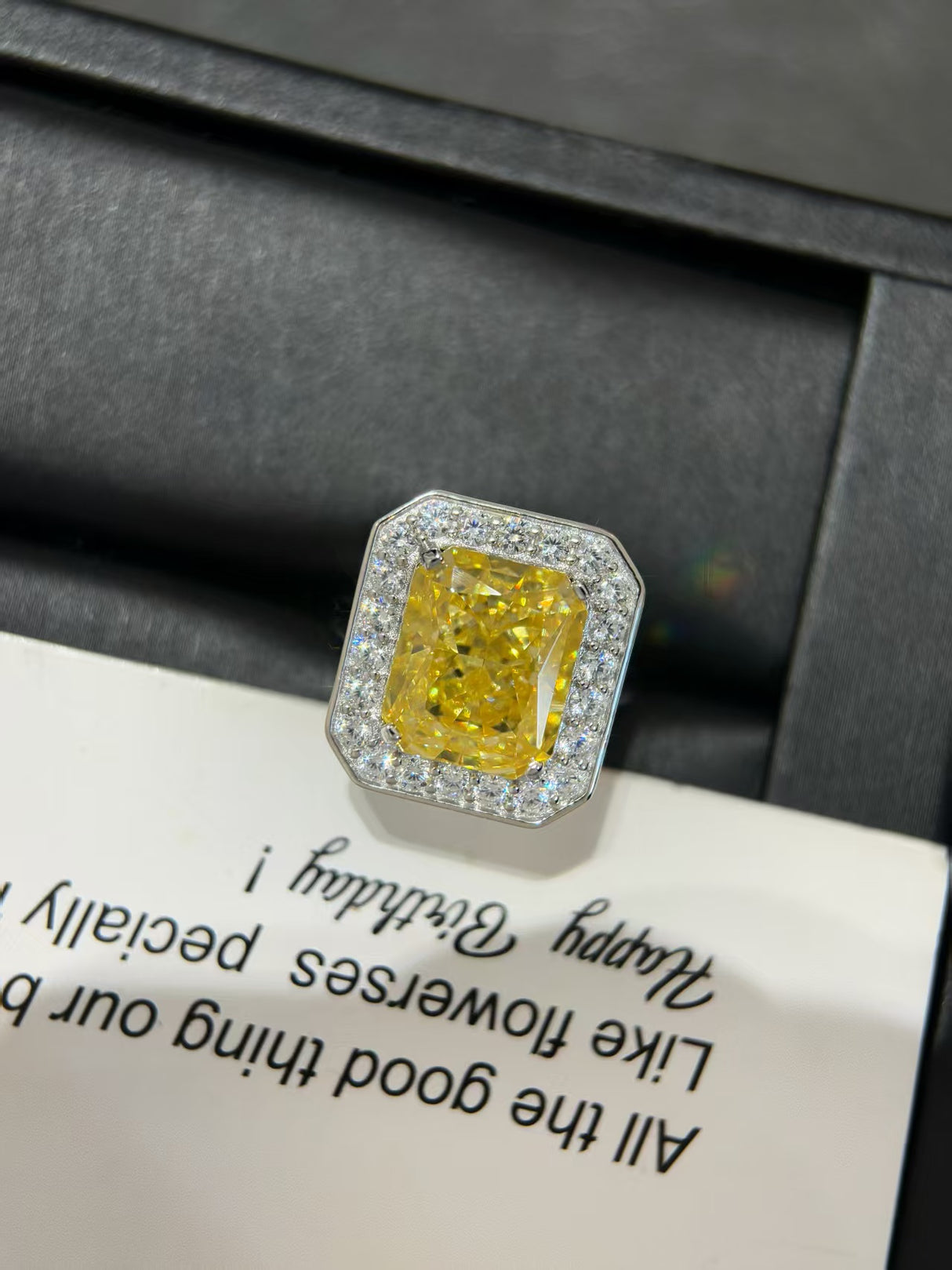 Yellow Broken Brick Women's Ring
