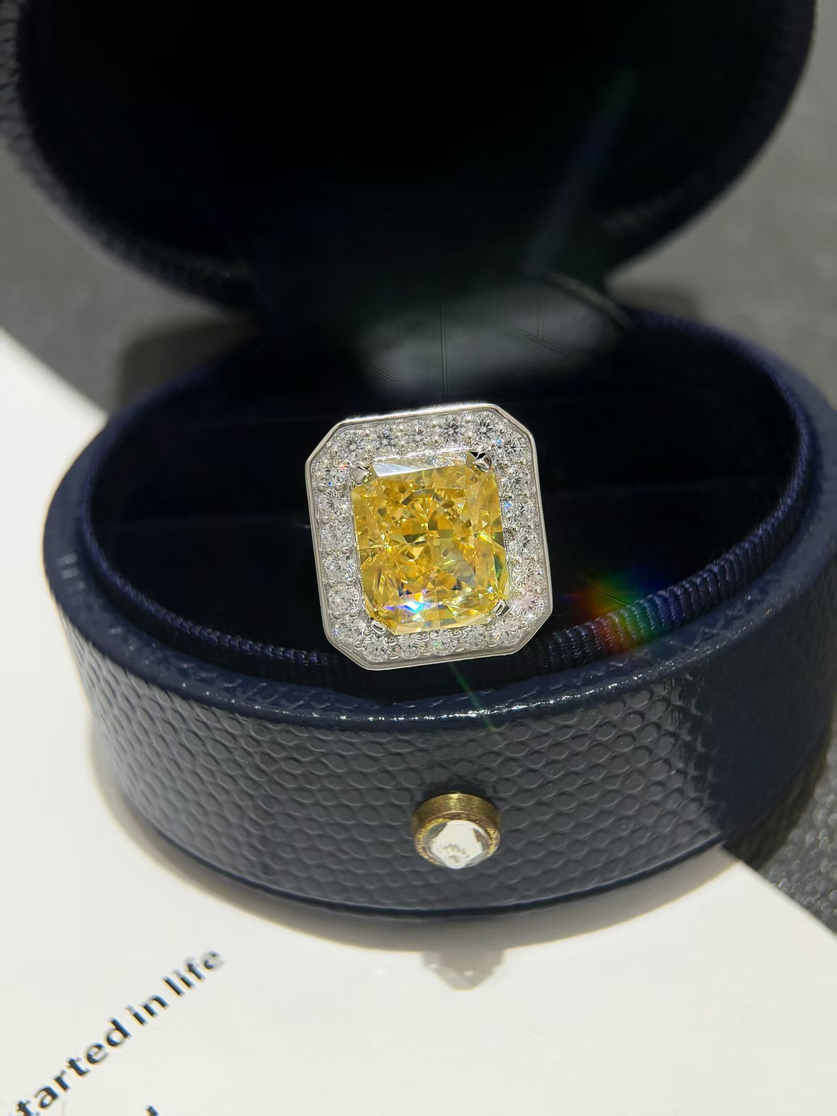 Yellow Broken Brick Women's Ring