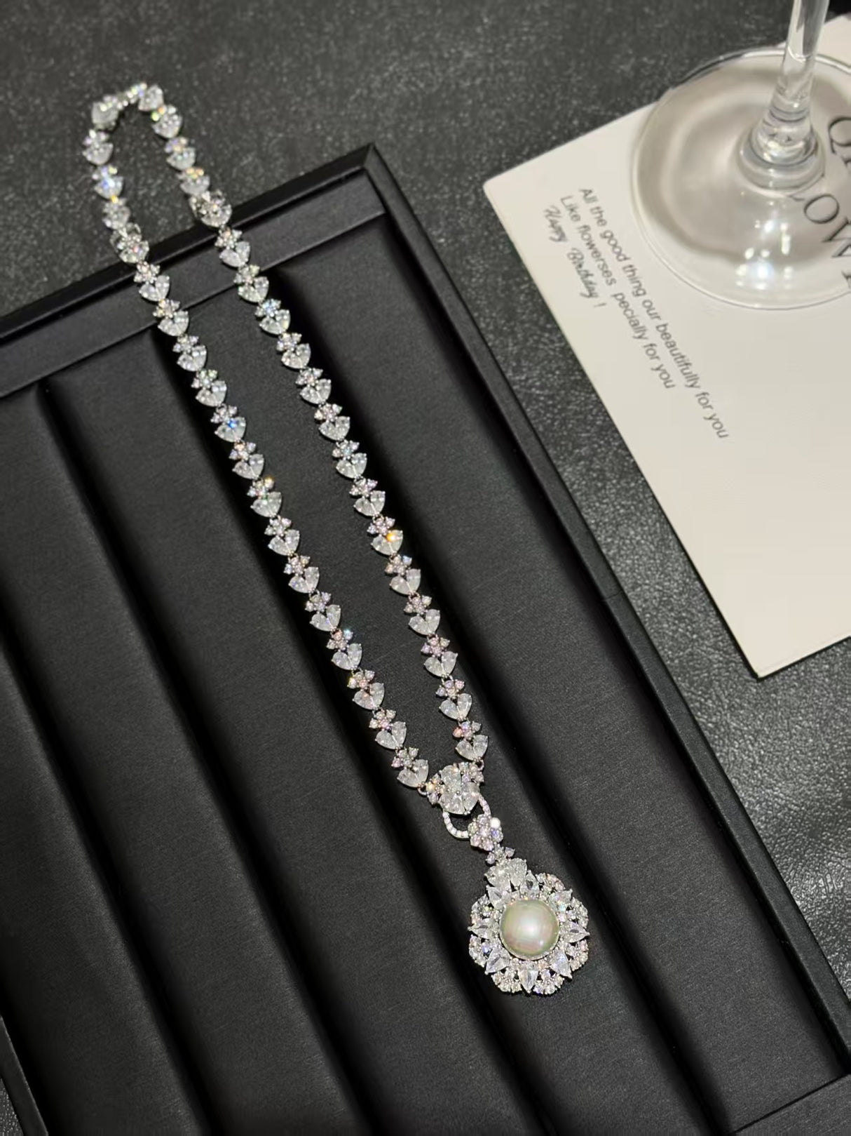 Broken Bricks Pearl Necklace