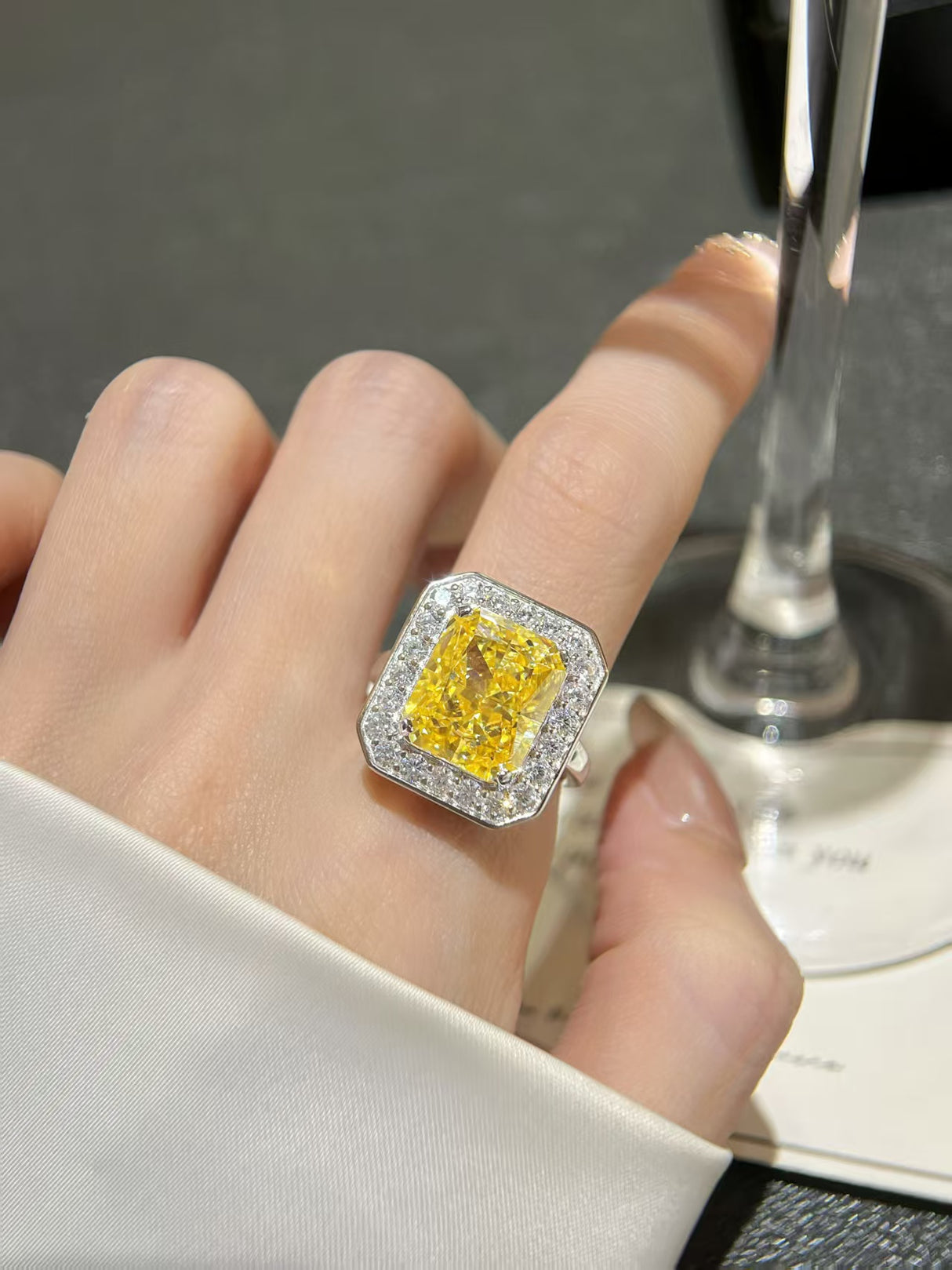 Yellow Broken Brick Women's Ring