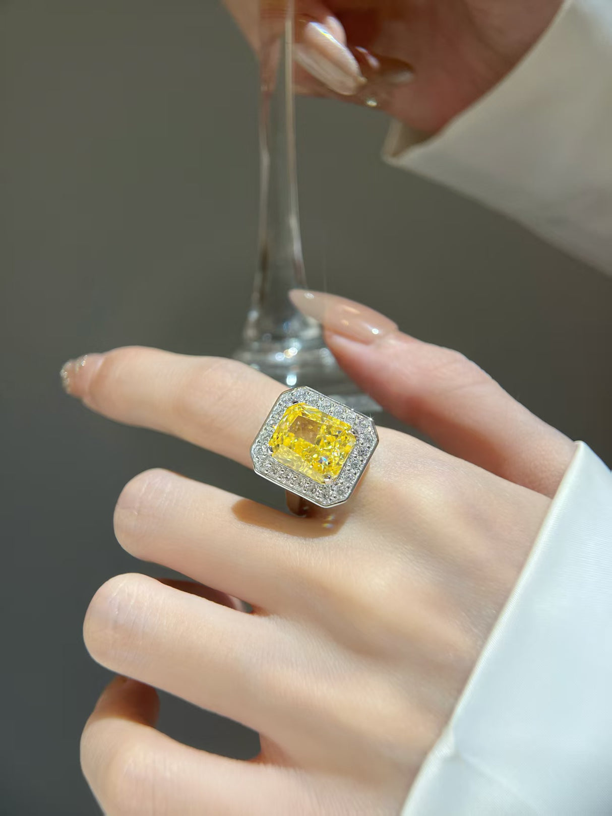 Yellow Broken Brick Women's Ring