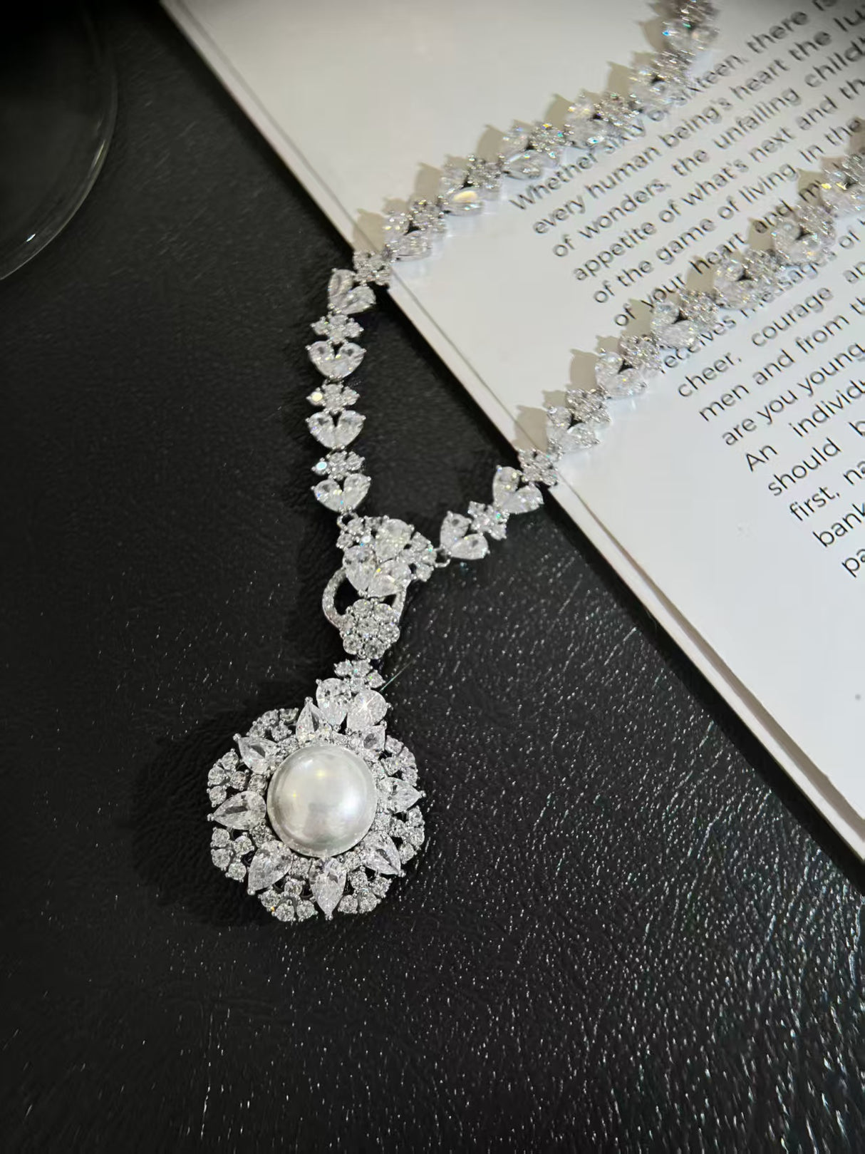 Broken Bricks Pearl Necklace