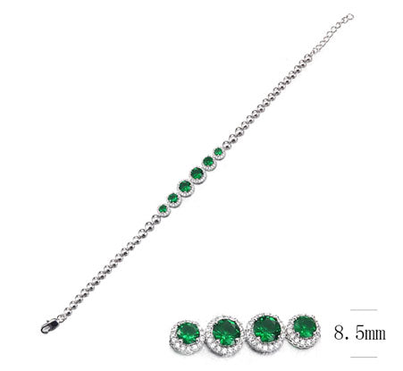 Elegant Green Gemstone Bracelet