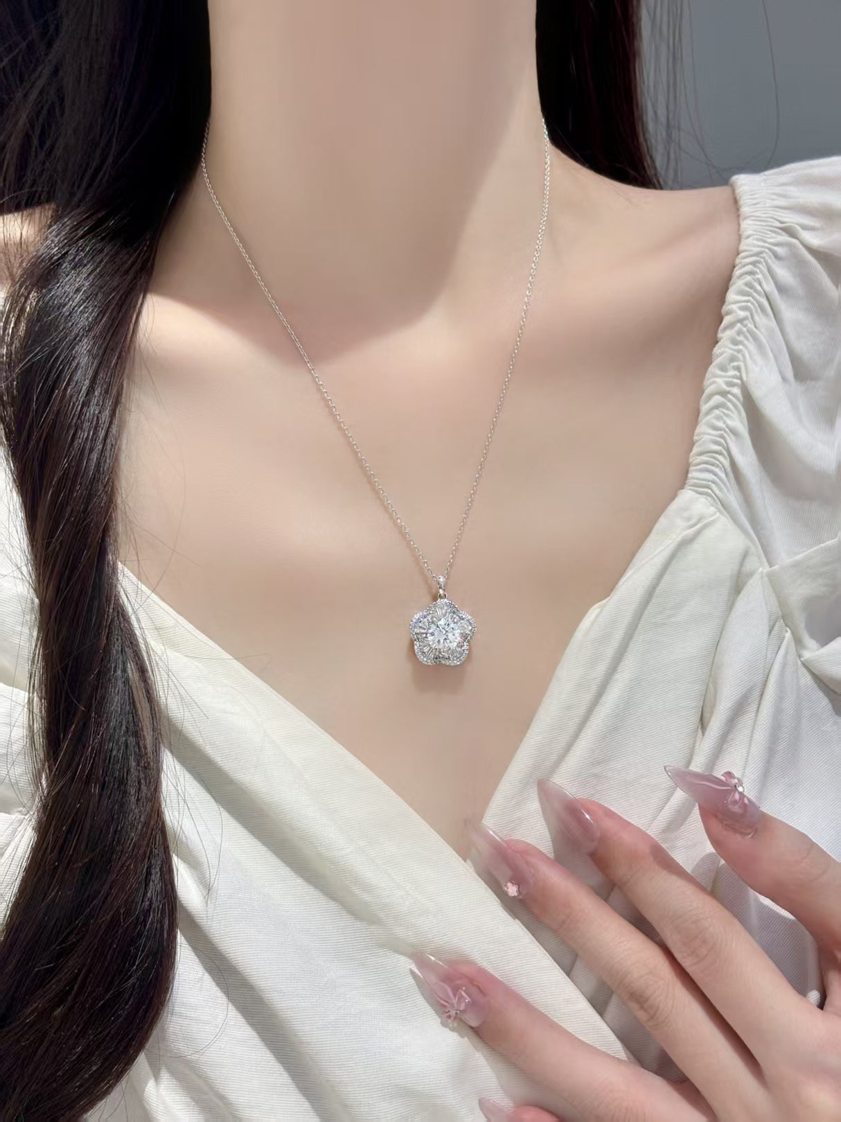 Ice Crystal Garland Necklace