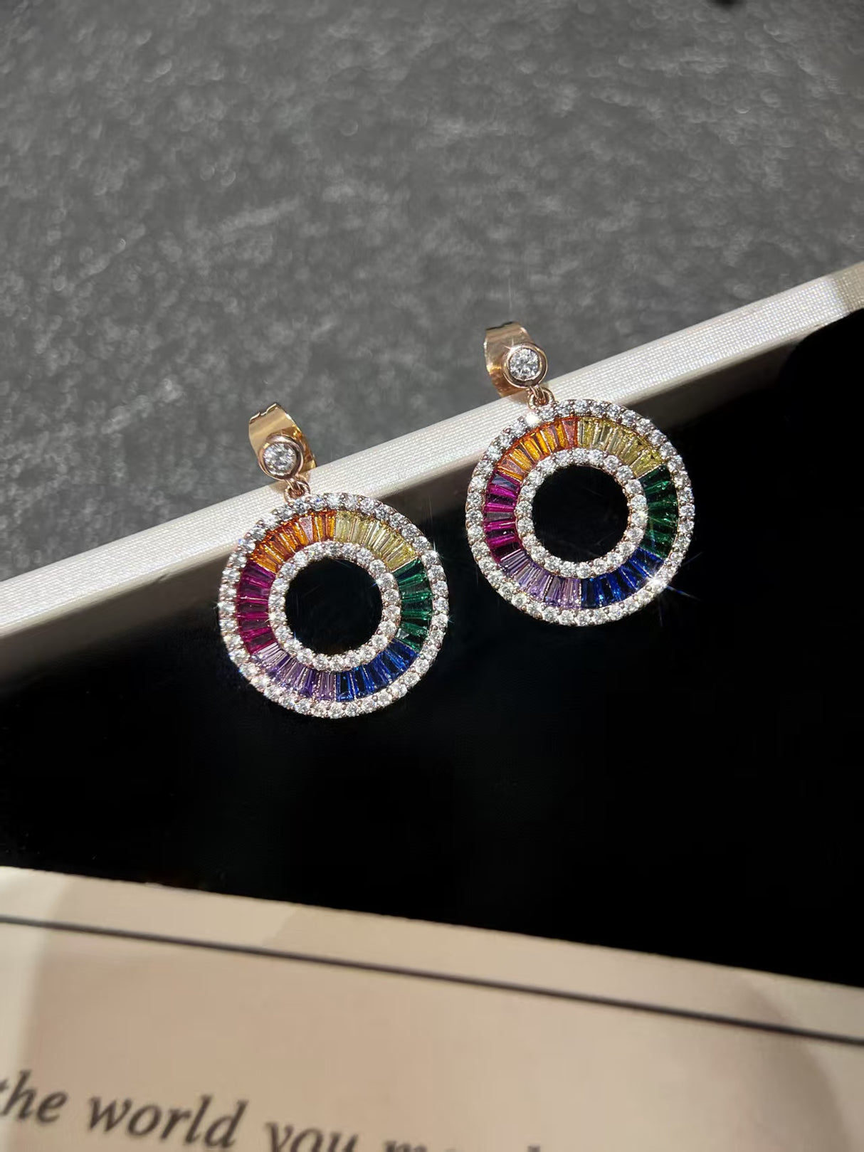 Rainbow Hoop Earrings