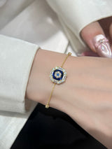 Blue Lab-Grown Diamond Window Bracelet