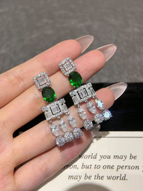 Jade Tassel Earrings