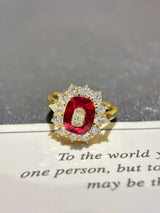 Red Lab-Grown Diamond Ring