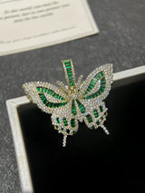 Green Lab-Grown Diamond Butterfly Pendant