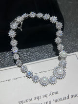 Lab-Grown Diamond- Pearl Bracelet