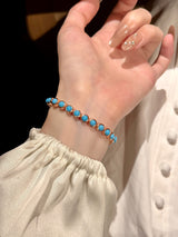 Blue Turquoise Inlaid Bracelet