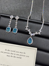Blue - Lab-Grown Diamond  Necklace