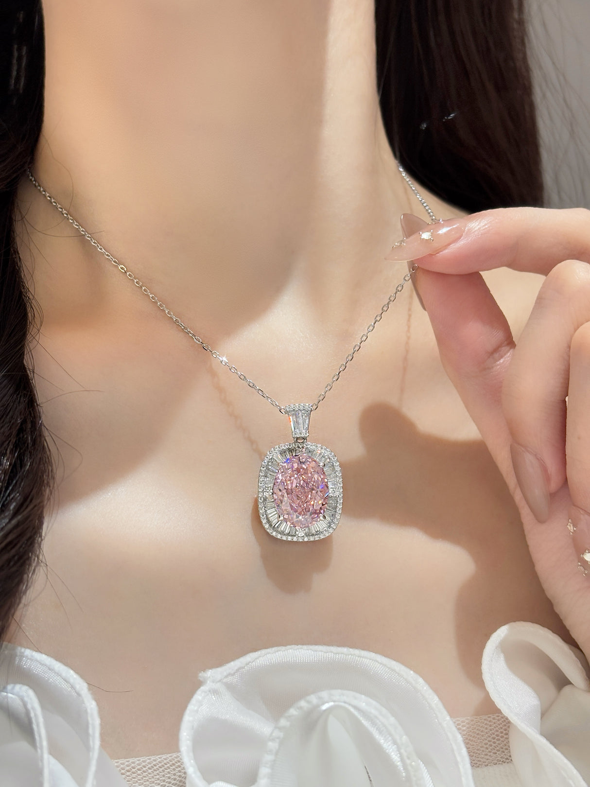 Pink Sugar Cube Necklace
