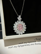 Brilliant high-end pink gemstone necklace