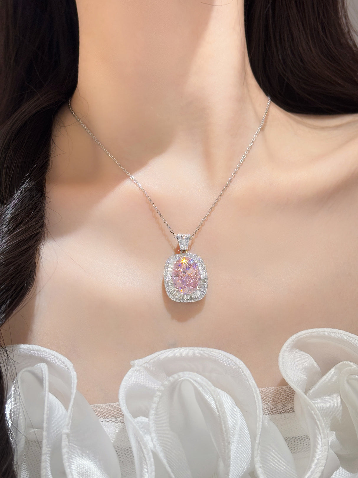 Pink Sugar Cube Necklace