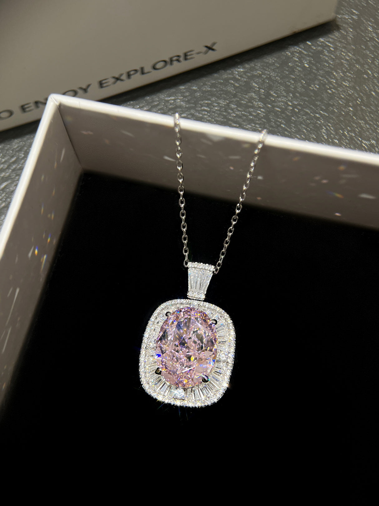 Pink Sugar Cube Necklace