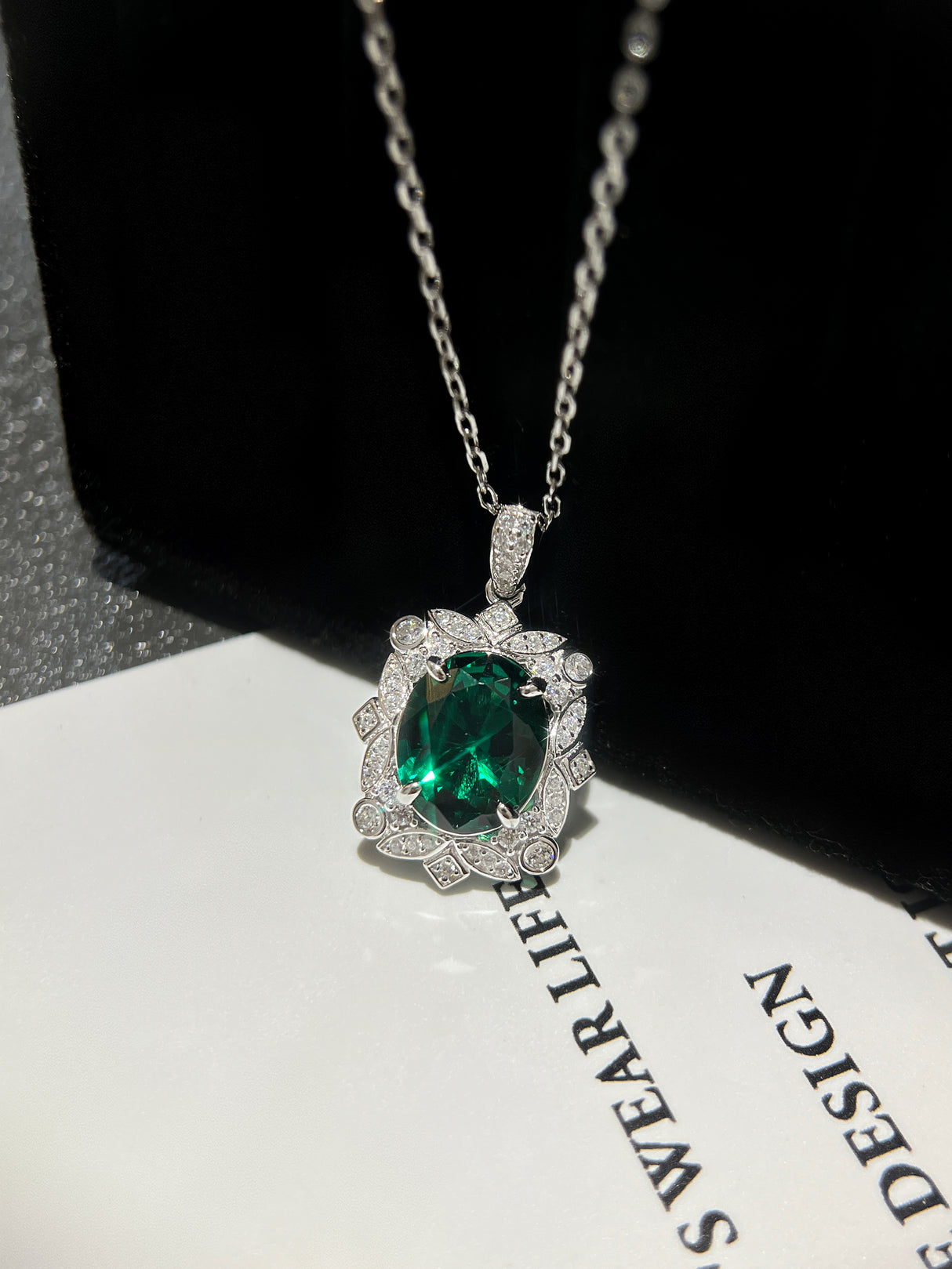 Jade Square Necklace