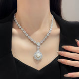 White Resin Halo Pendant Necklace