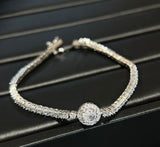 Shining Round Pendant Bracelet